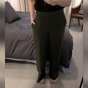 Banana Republic Dark Green Wide-Leg Pants